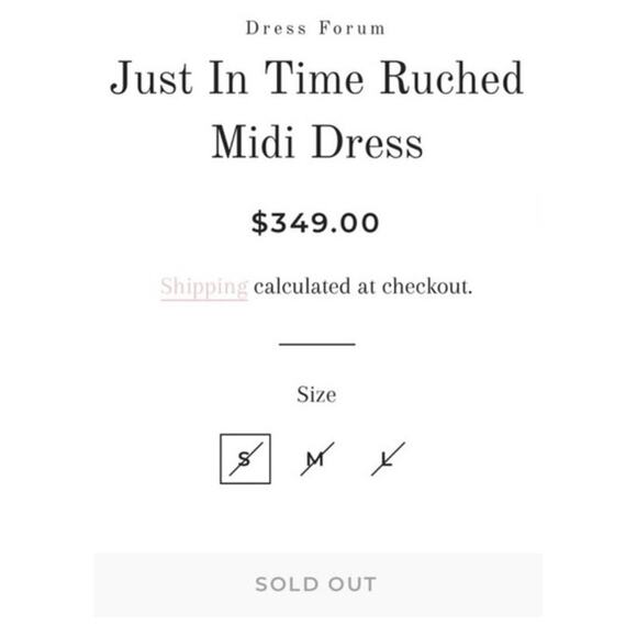 NWT Dress Forum Just in Time Ruched Midi Dress wild poppies size small - Picture 12 of 16